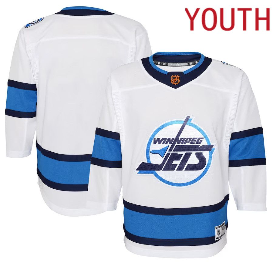 Youth Winnipeg Jets White Special Edition Premier Blank NHL Jersey